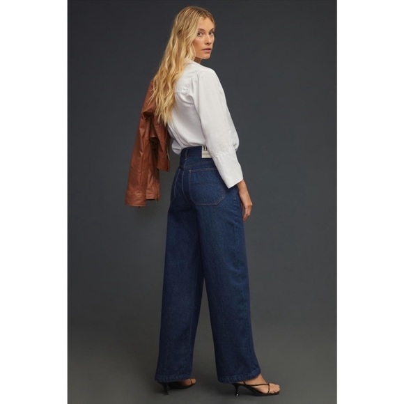 Mother SNACKS! The Fun Dip Utility Puddle Jeans in Cold Brew NWT Size 34 - Picture 3 of 16